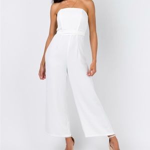Princess Polly White Tie “The Kit Jumpsuit”